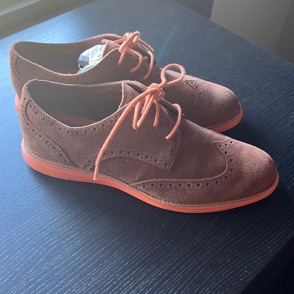 Cole Hahn Lunagrand Wingtip Loafers, Suede
